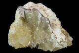 Fluorescent Calcite Crystal Cluster on Barite - Morocco #128005-1
